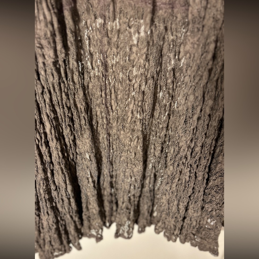 Surrealist Brown Lace Jacket Medium Nwot - image 8